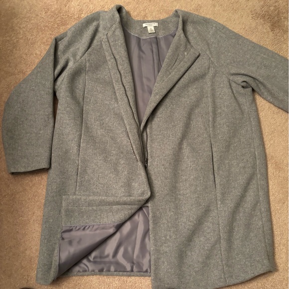 Liz Claiborne stunning grey winter coat with rhinestone detailing. Size 3X - Picture 4 of 6